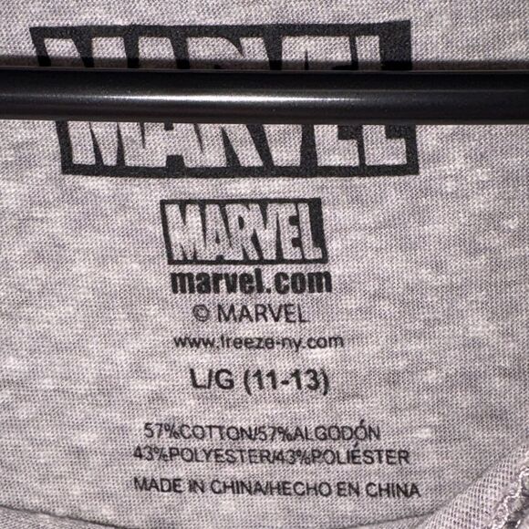 Marvel Kids Gray Tank Top with Superhero Faces - Picture 5 of 8